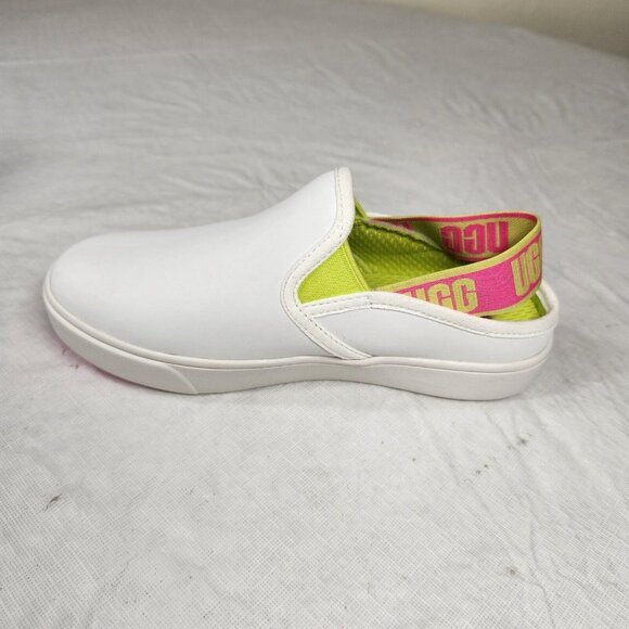 UGG Women's Size 5 Aivey Slingback Leather Shoes Slip On White Green  116 - Picture 8 of 11